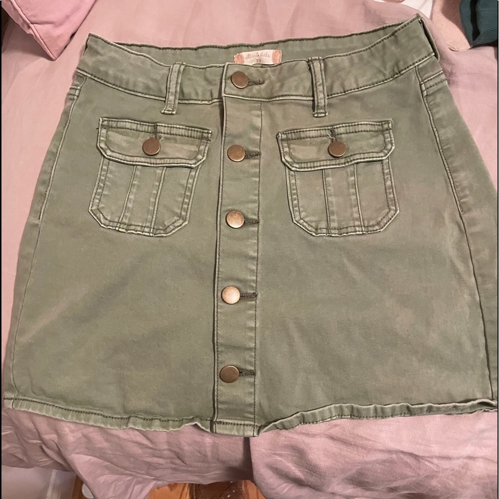 Altar’d state xs green mini skirt
